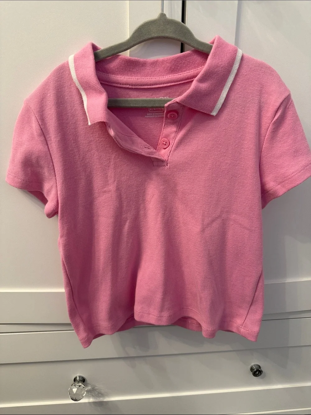 The Children's Place Bright Pink Girls' Polo with White Trim